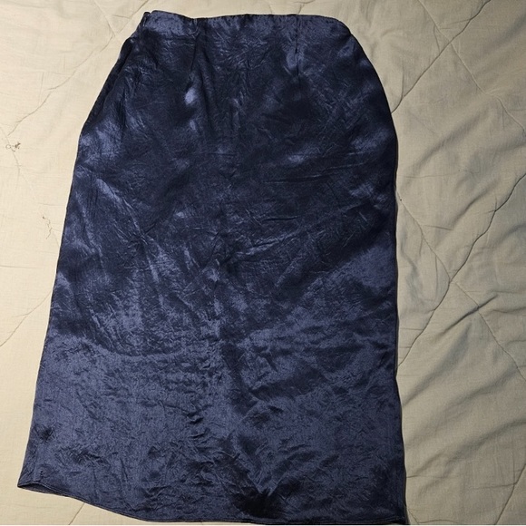 BABATON Eames Satin Skirt Navy Blue Midi Contemporary Size 4 Aritzia - Picture 8 of 10